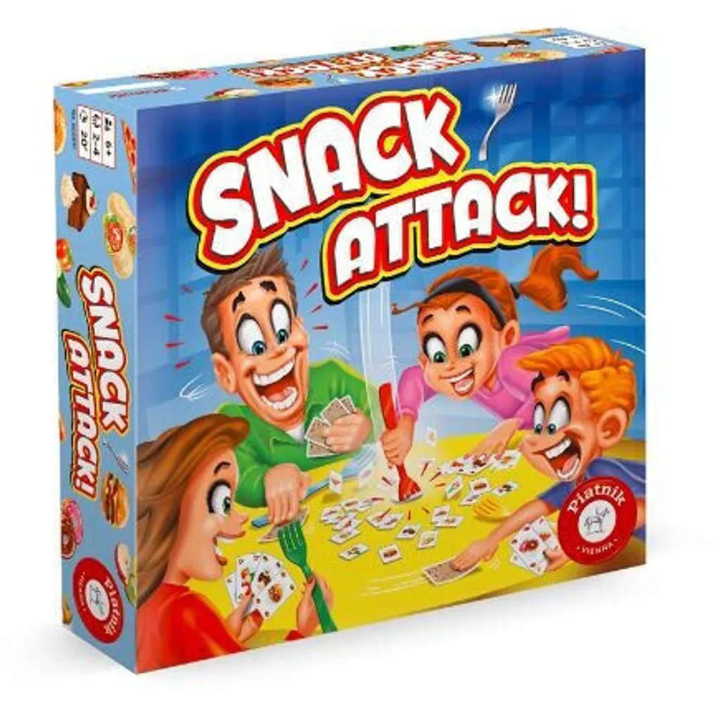 Jeu Snack Attack avec plateau rotatif et fourchettes rapides pour enfant