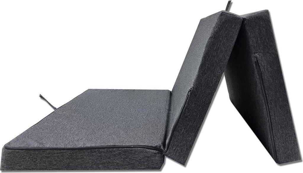 Schuimmatras - Campingmatras mit Deckel 120 x 200 x 10 cm - Grafitgrau