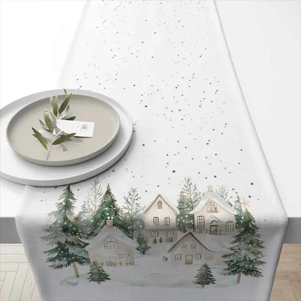 Ambiente Tischläufer – Snowy houses Produktbild 