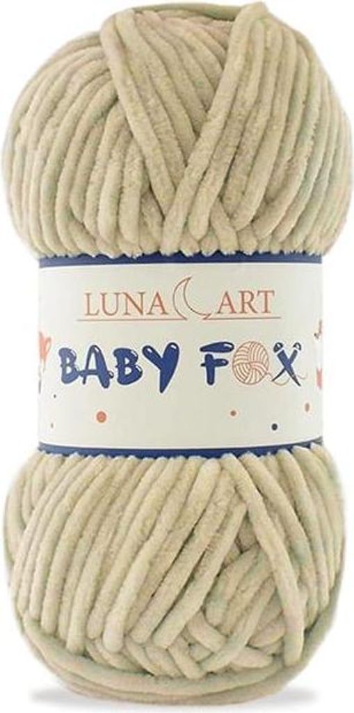 Luna Art Baby Fox Wolle 100g, Halva-Farbe - Weiches Garn für Kinderprojekte
