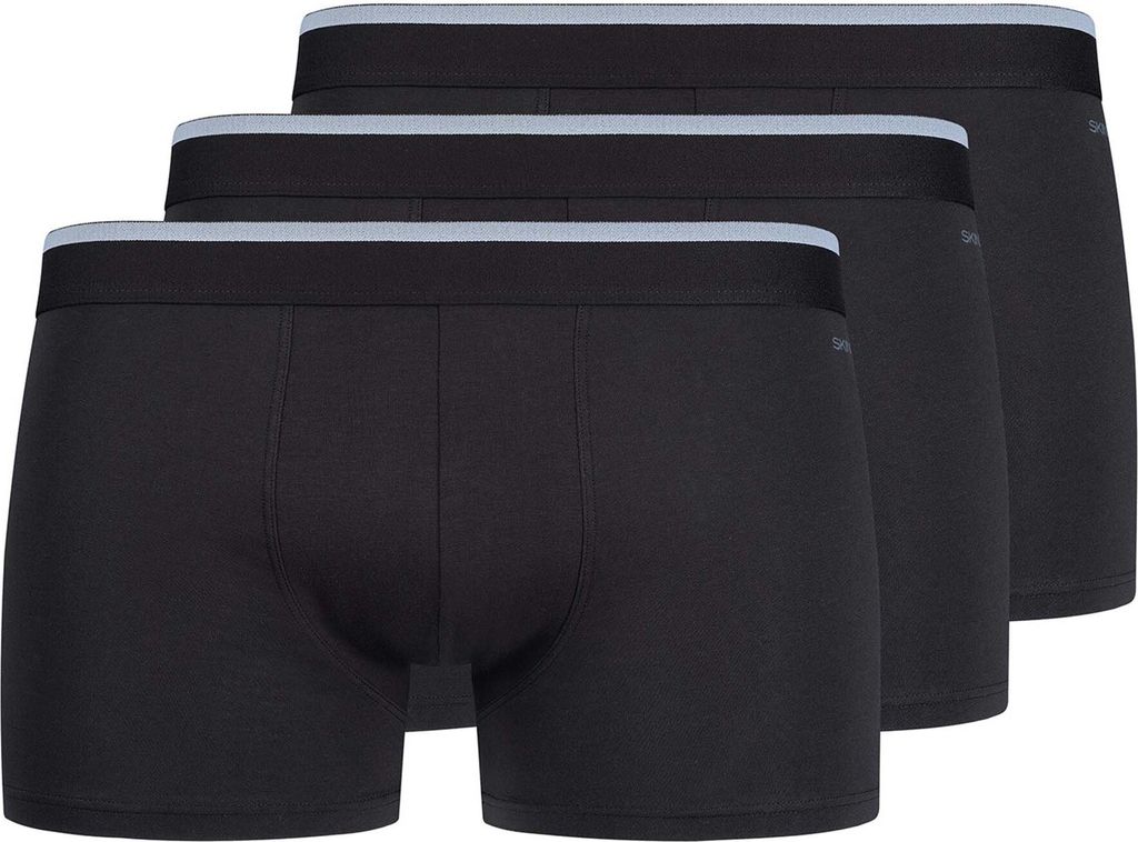 SKINY Herren Boxershorts, 3er Pack - Pants Baumwolle Multipack, Unterwäsche, Unterhose, einfarbig Schwarz M