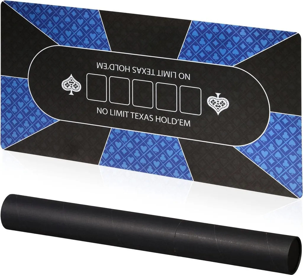 Tapis de Poker 120x60 cm Antidérapant et Imperméable pour Table de Jeu