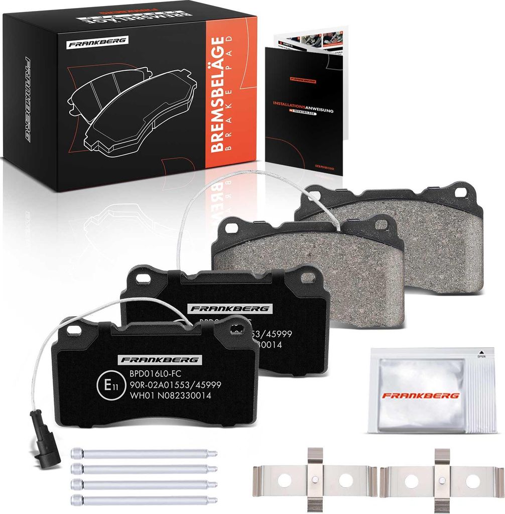 Frankberg 4x Bremsbeläge Vorderachse für Volvo S60 I V70 II Lancia Delta III Kappa Coupe SW 1994-2025