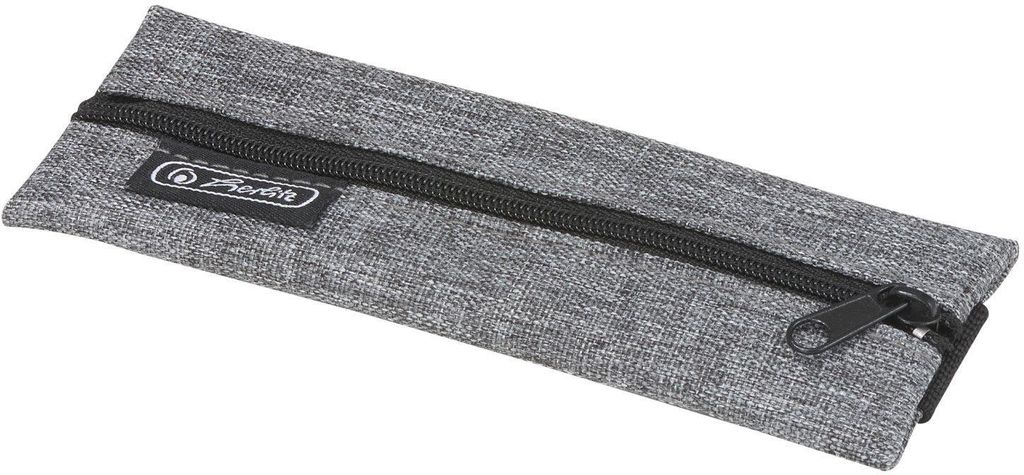 Herlitz 50033294, Weiches Federmäppchen, Stoff, Grau, Produktbild 