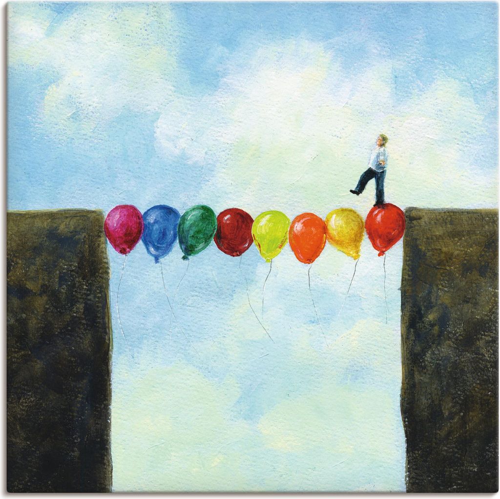 ARTland Leinwandbild Eine Brücke schlagen Größe: 40x40 cm