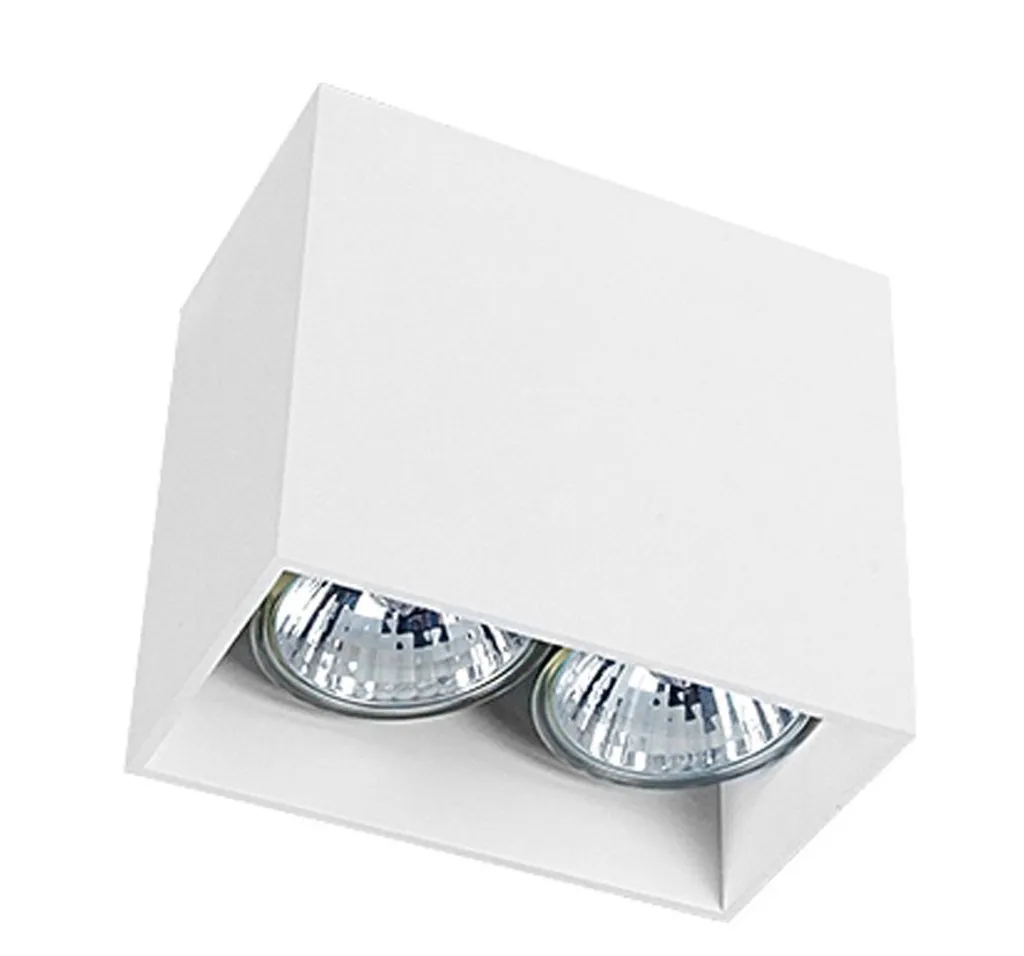 Spot GAP aluminium blanc 2 spots GU10 compact et orientable 11 cm