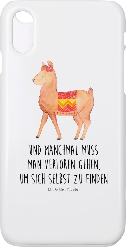 Mr. & Mrs. Panda Iphone 10 Handyhülle Alpaka Stolz - Weiß - Geschenk, Handy, Handycover, Cover, X, Lama