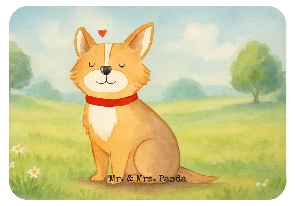 Mr. & Mrs. Panda magnet Hund Glück Design - Weiß - Geschenk, spruchmagnet, Corgie, whiteboardmagnet, Kühlschrankmagnet, Sprüche, Spruch, tafelm...