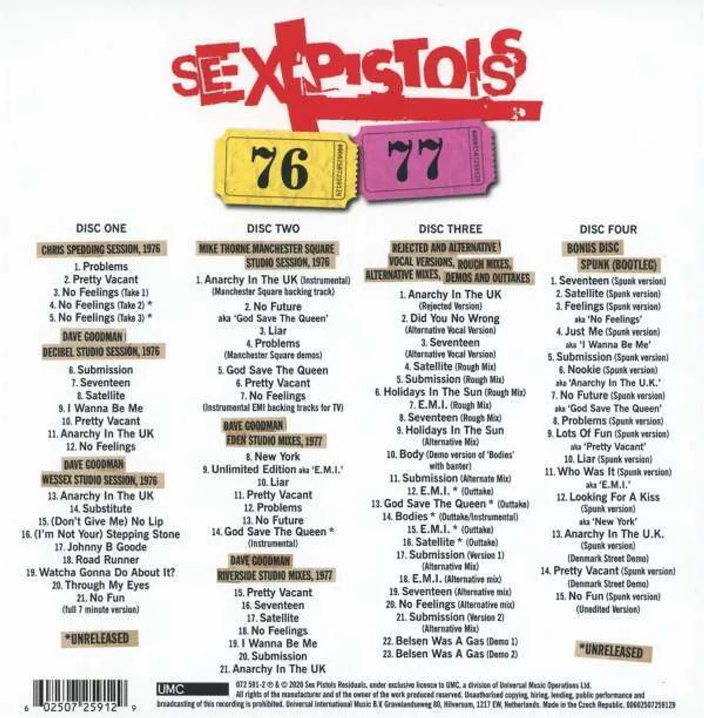 Compilation Punk 76-77 (4 CD) - Coffret Audio de Collection Musique - 2