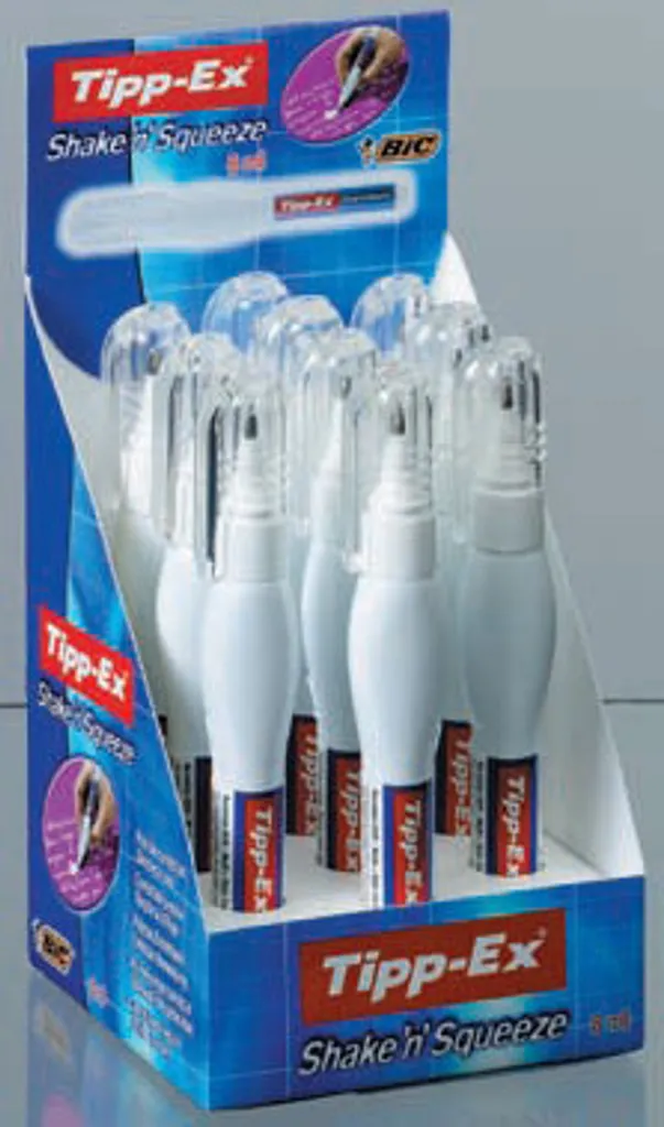 Tipp-Ex Shake'n Squeeze 8024203 Correcteur Haute Précision à Pointe Fine
