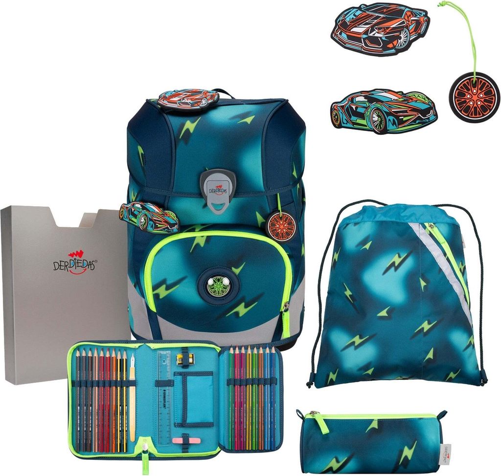 DerDieDas ErgoFlex Tiny Schulranzenset 5-teilig Magic Light Produktbild 