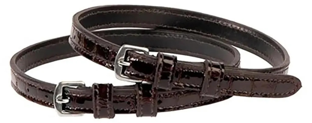 Étrivières Éperons Marron Croco : Fixation Stable et Style Harry's Horse