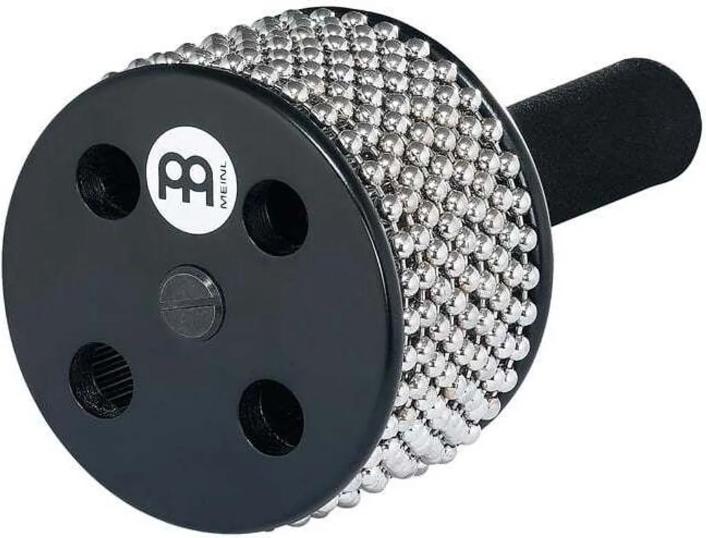 Meinl CA5BK Cabasa Turbo Noire avec Manche Ergonomique et Billes en Acier