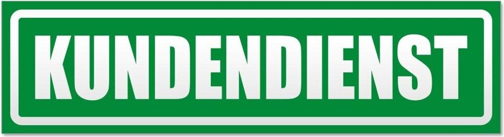 Kiwistar Kundendienst invertiert Magnetschild Schild magnetisch - 45cm Grün - Magnetfolie für Auto PKW Kfz