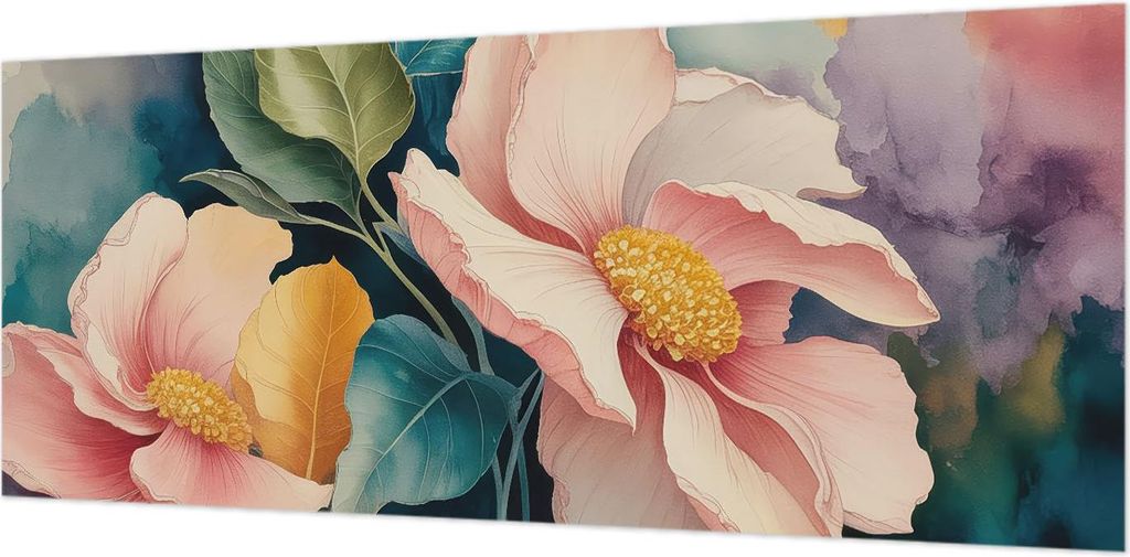 Wandtapete - Dekorative Tapete für Wohnzimmer- Tapetenfolie für Wanddekoration - 208x146 cm - Florale Eleganz