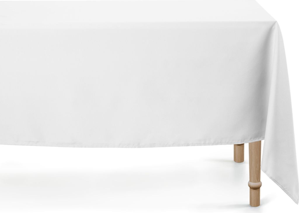 20x Tischdecke, weiß, 140 x 170 cm, Polyester, eckig, Stoff