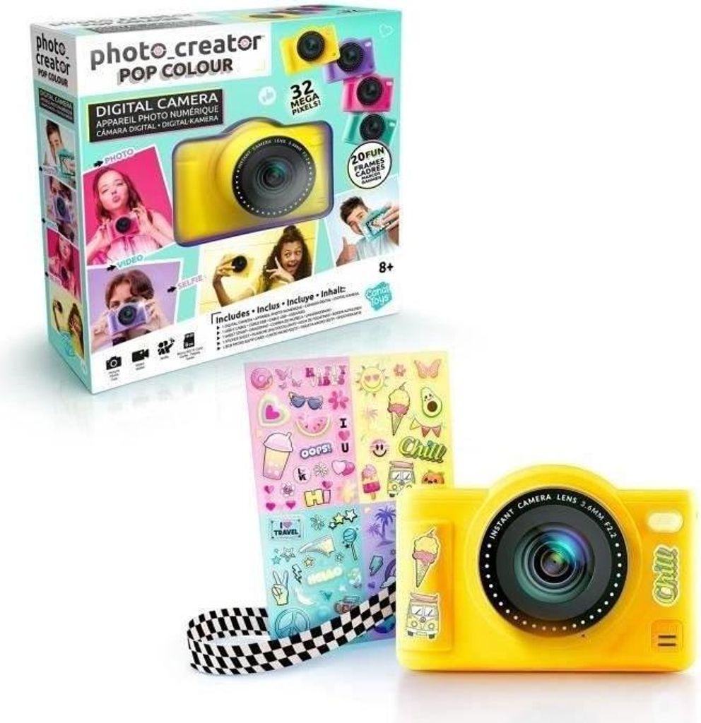 Digitale Kamera Photo Creator Gelb Pop, 8GB SD Karte, Canal Toys CLK 040