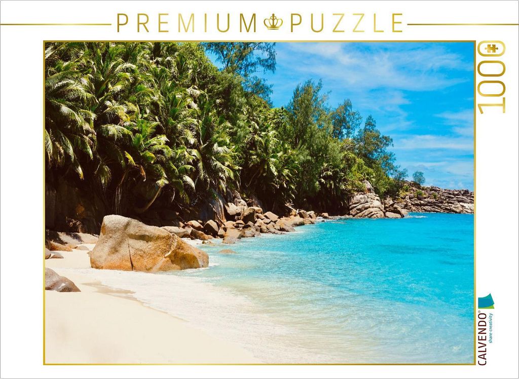 CALVENDO Puzzle Anse Intendance, Mahé, Seychellen | 1000 Teile Lege-Größe 64x48cm Foto-Puzzle für glückliche Stunden
