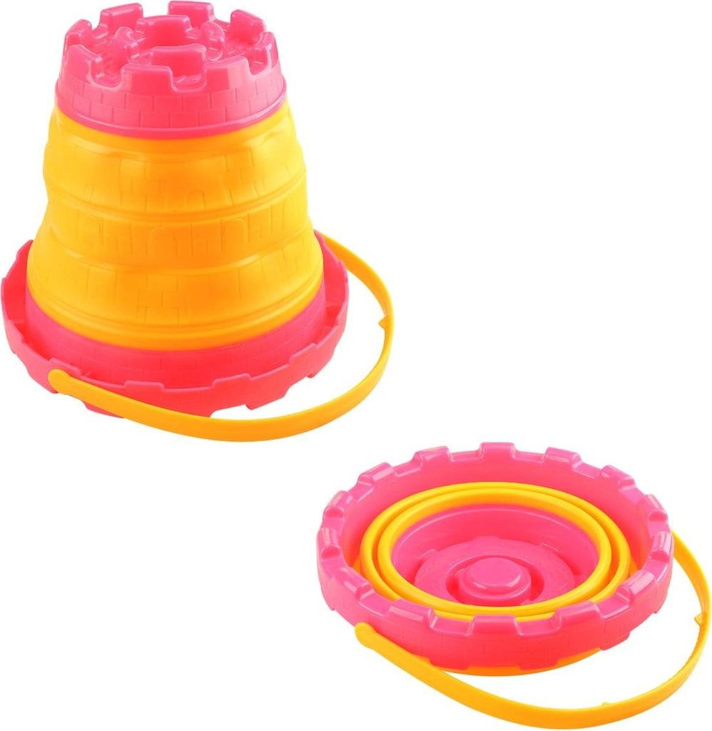 Sandkasten Eimer klappbar Round rosa