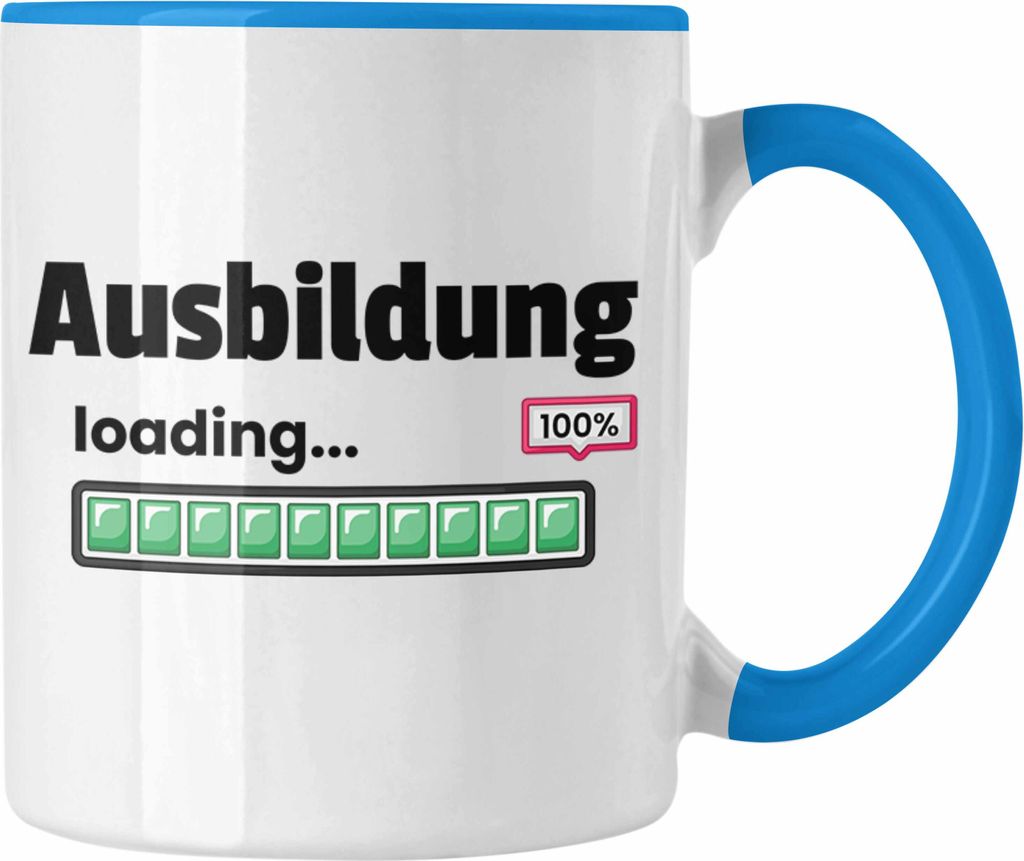 Trendation - Ausbildung Bestanden 100% Loading Geschenkidee Abgeschlossene Prüfung Ausbildungsprüfung Bestanden (Blau)