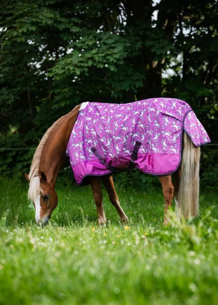 Tappeto Cavalli HorseGuard Josh Rosa Unicorno | Misura 95cm per Pony