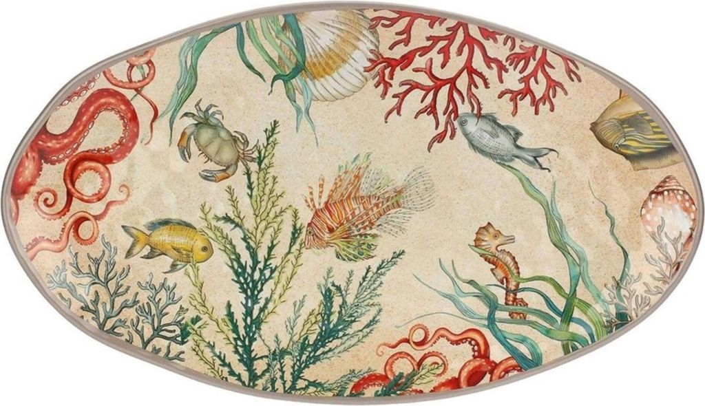 Rose&Tulipani Sea Life plateau 52 x 30 cm R13320004M Image du produit 