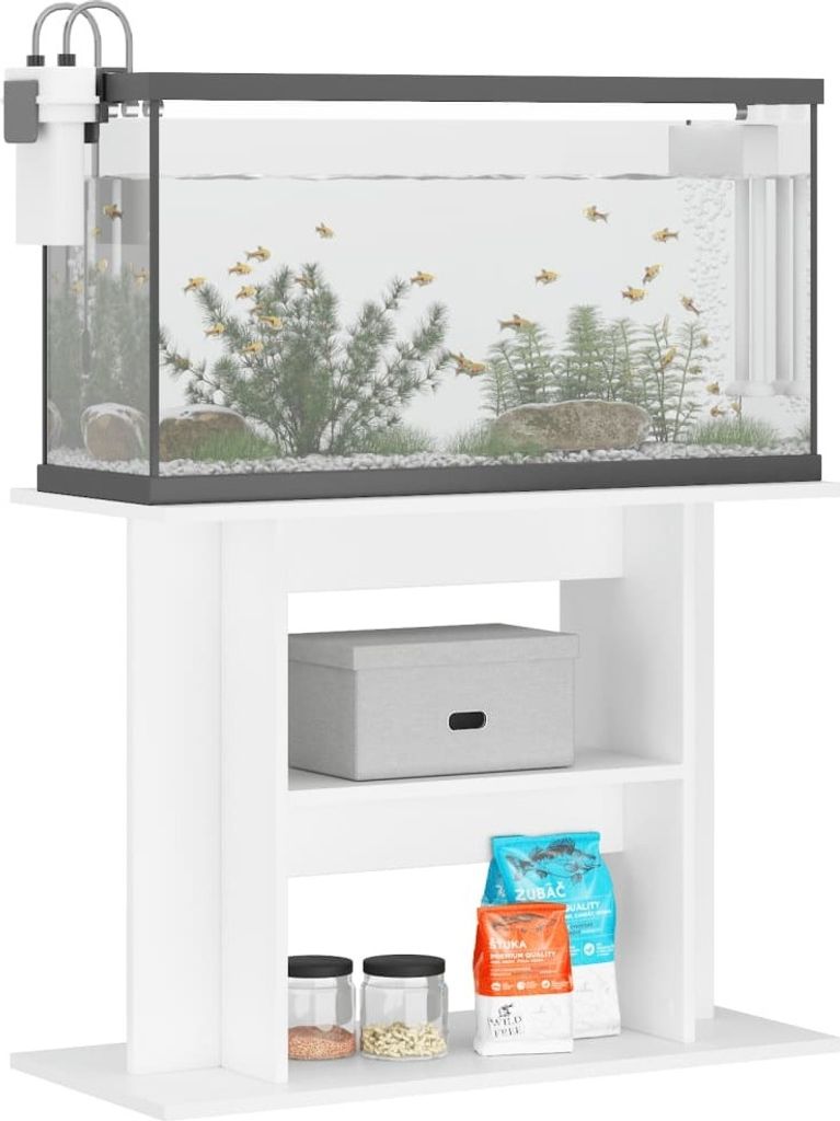 vidaXL Stojak pod akwarium biały 80x35x60 cm Materiał Zdjęcie produktu 3