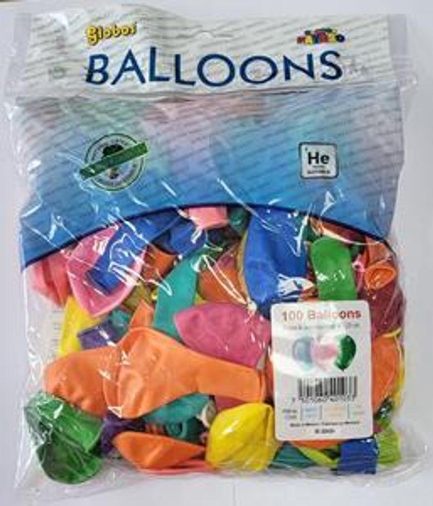 Luftballons 100 Stk. 23Cm Sort.