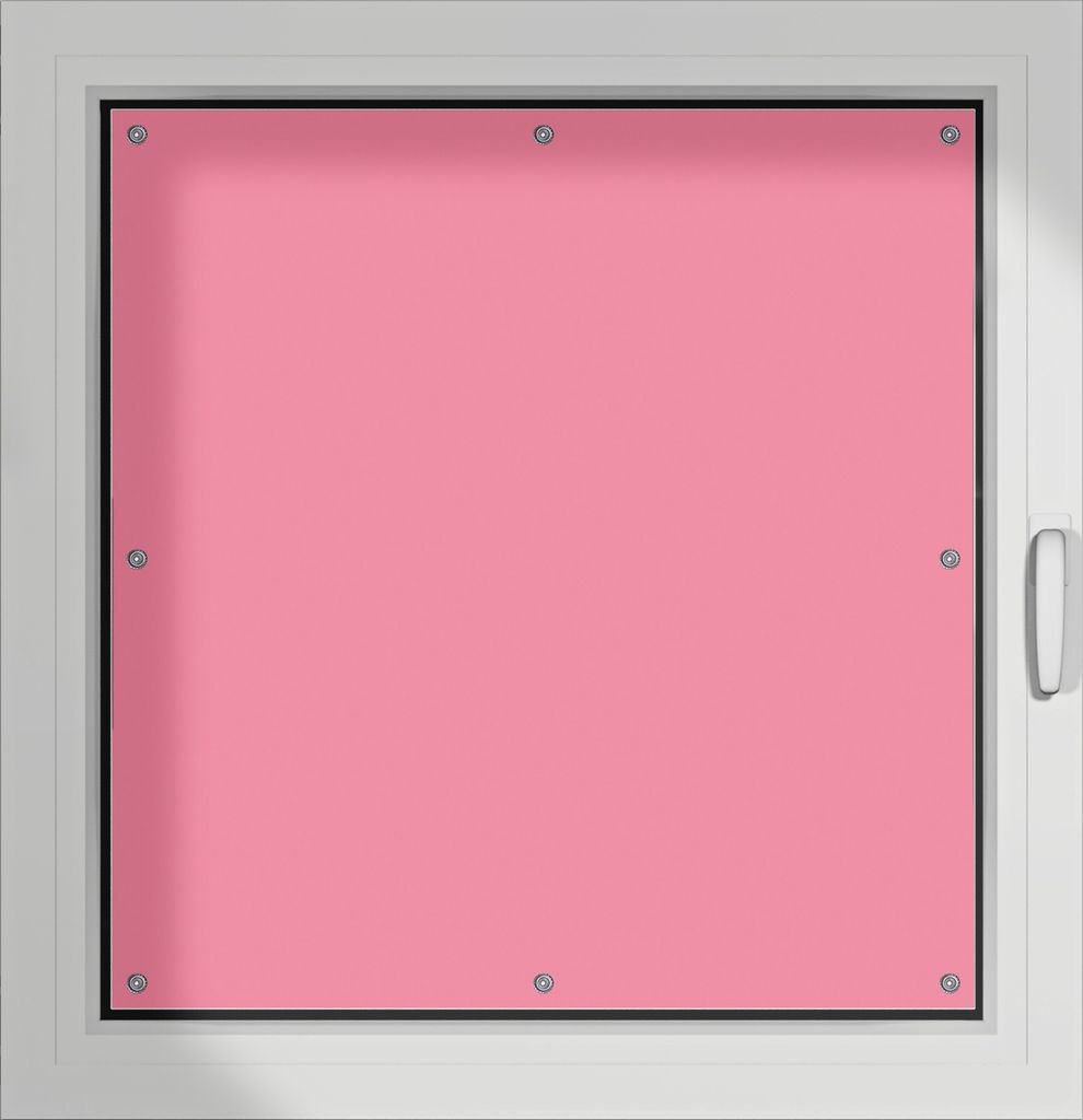 Wallario Lichtschutzbild, Dekorativer Sichtschutz Sonnenschutz 96 x 100 cm mit Motiv: Pastellrot - Verdunklung ohne Bohren