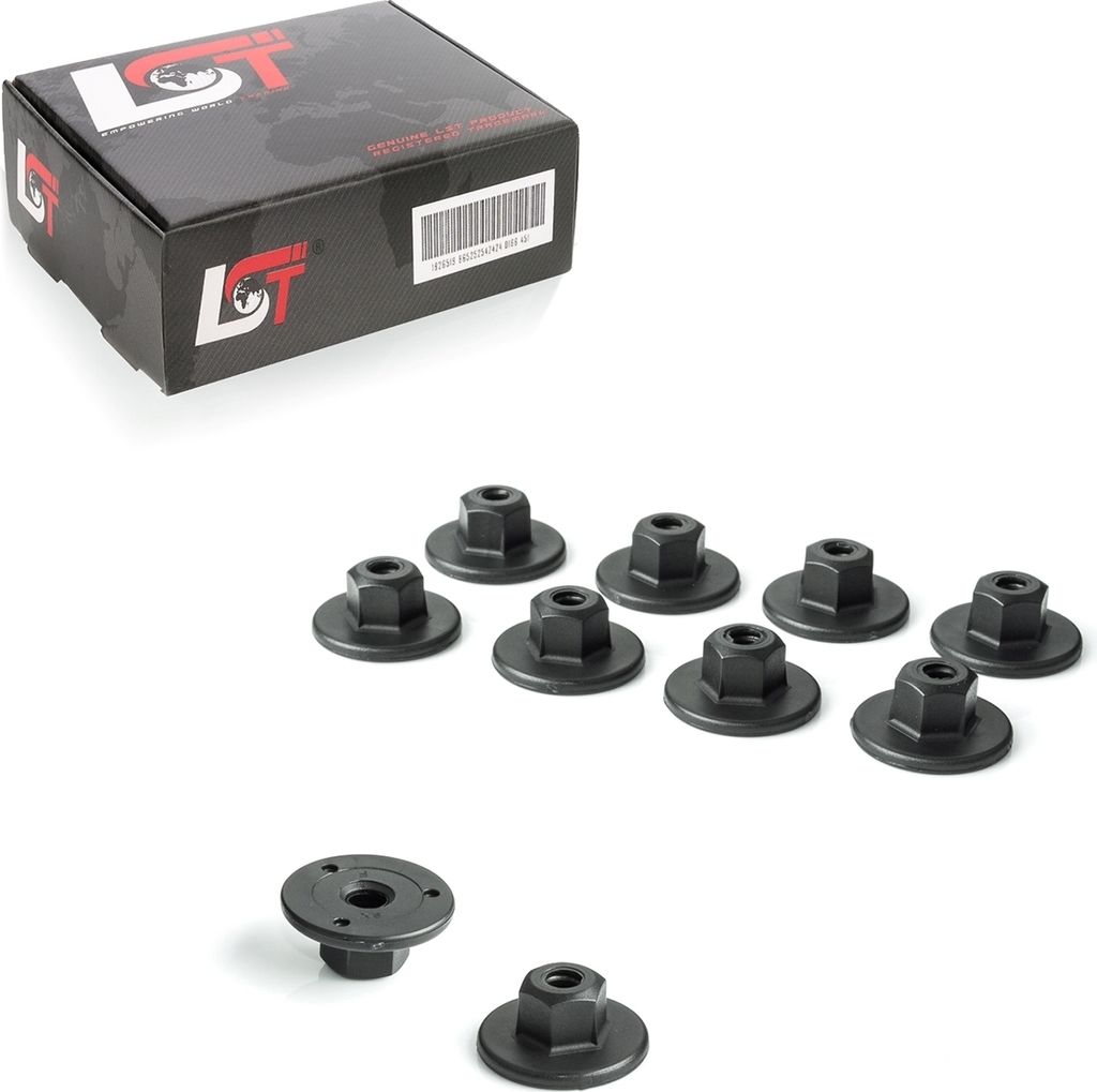 10x Unterboden Verkleidung Befestigung Kunststoffmutter für Audi Seat Skoda VW