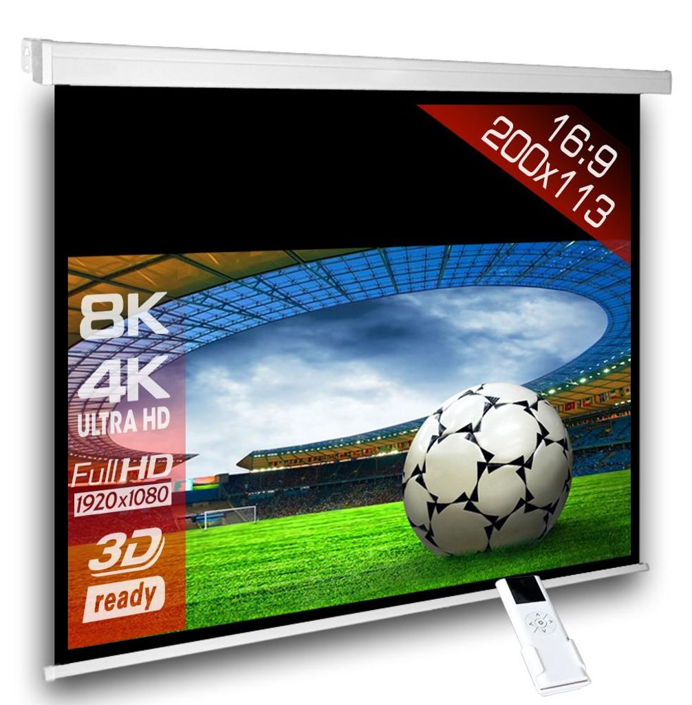 SlenderLine Motorleinwand 200 x 159 cm | 194 x 109 cm Produktbild 
