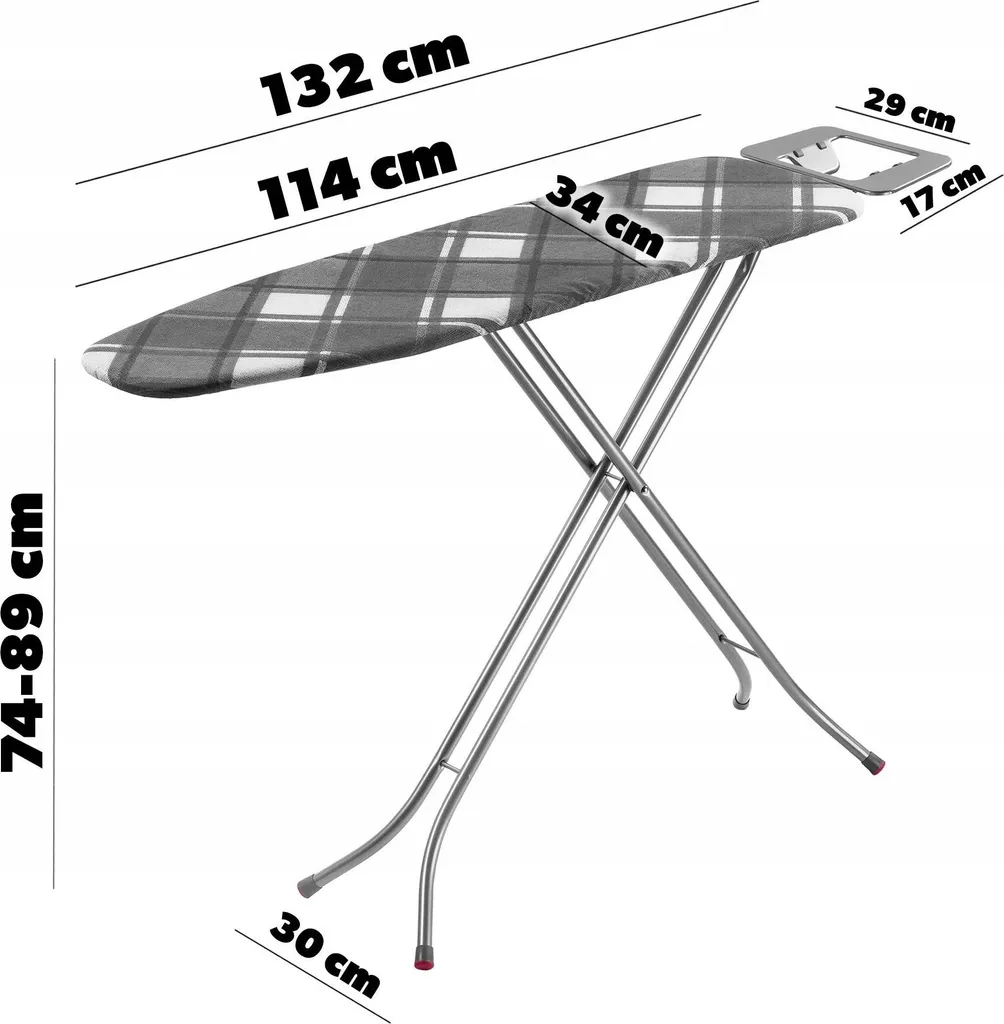 Table à repasser légère 114x34 cm stable avec support fer sécurisé - 3