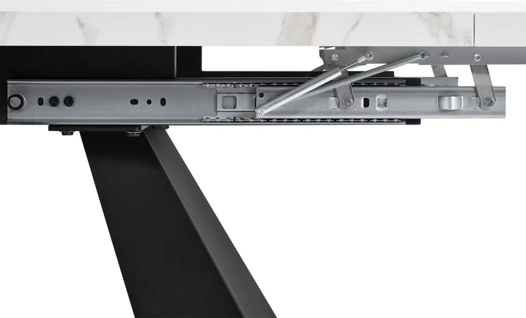 Table de cuisine moderne extensible grise avec structure en carbone - 8