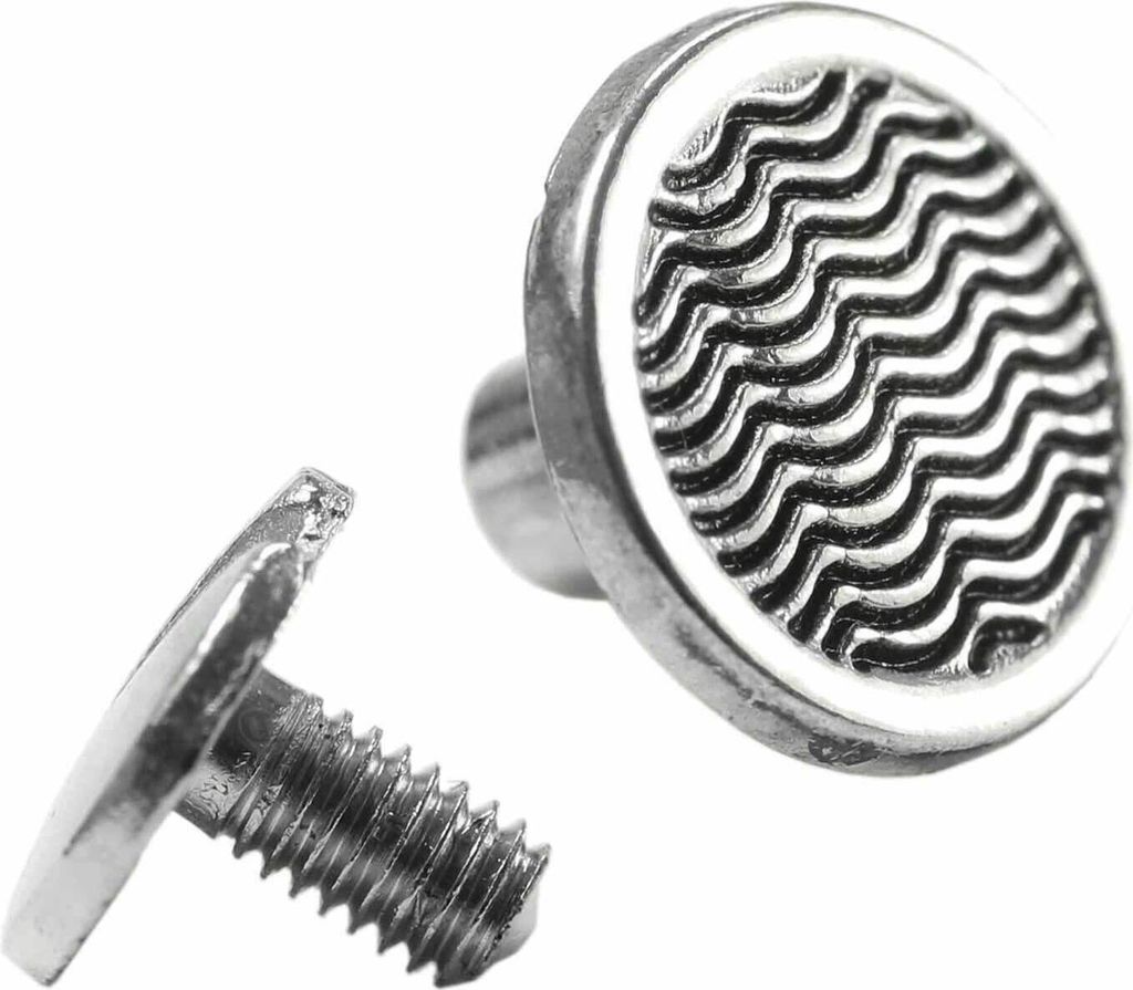 200 Schraubnieten silbern 11,5x4x6-7mm Gürtelschrauben Buchnieten Buchschrauben