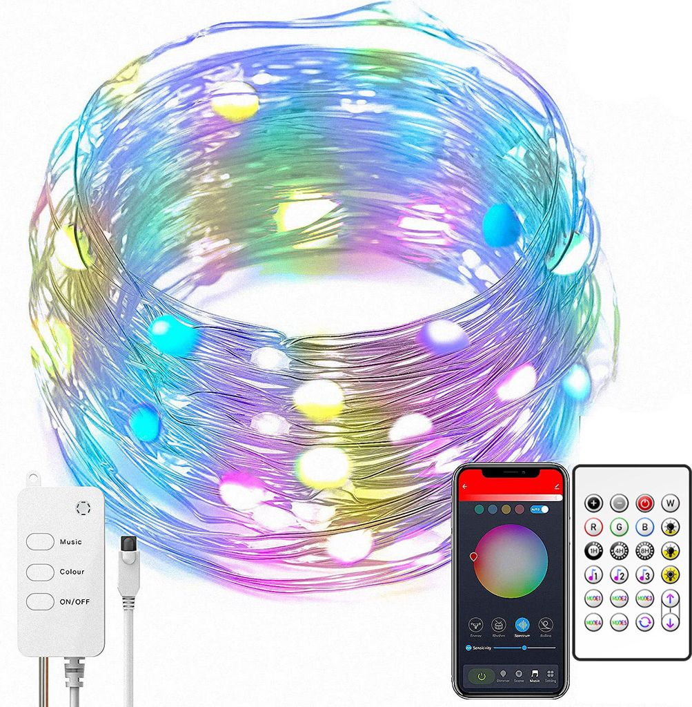 Smart LED Lichterkette RGB Innen 5 Meter WIFI SMART Alexa Google Home TUYA