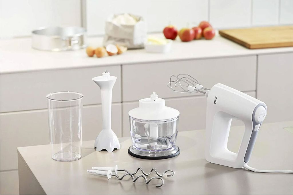 BRAUN Handmixer HM 3135 Mixfuß Zerkleinerer 500 W weiß Produktbild 2