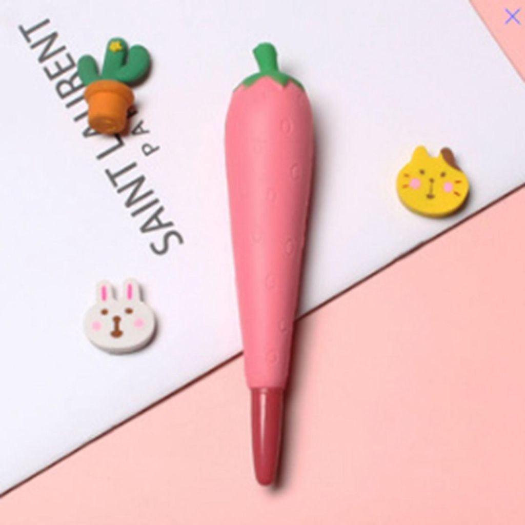 Squishy Stifte niedliche Softlinderstress reibungsloser Kawaii Gel Ink Stift für Holiday Gifts School SuppliesBig Strawberry