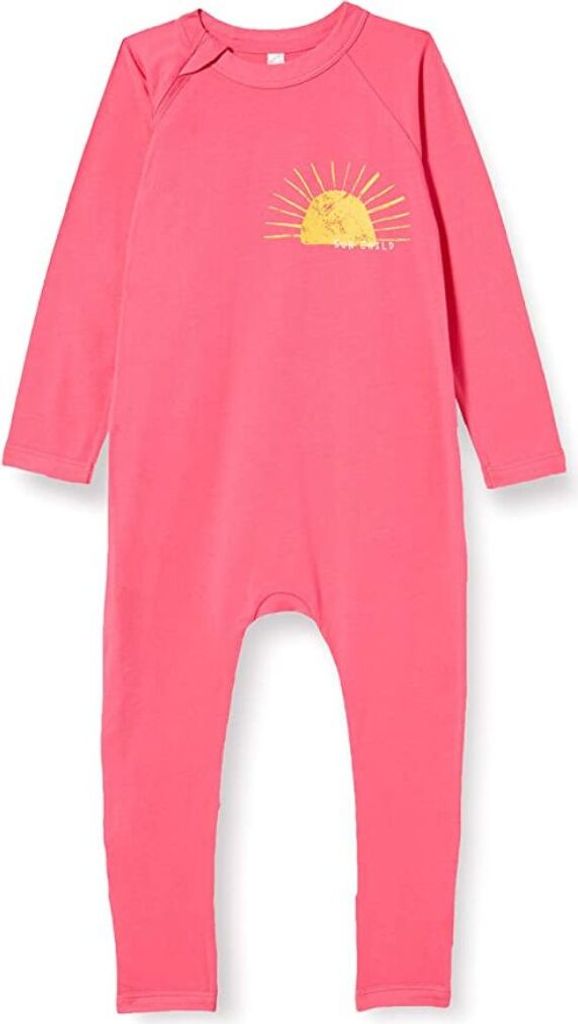 Niedlicher Baumwoll-Strampler mit rosa Sonnenreißverschluss, 24 Monate