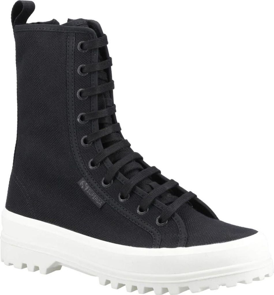 Superga - "2641 Alpina" Stiefeletten für Damen, Hoch geschnitten FS12037 (37 EU) (Schwarz)