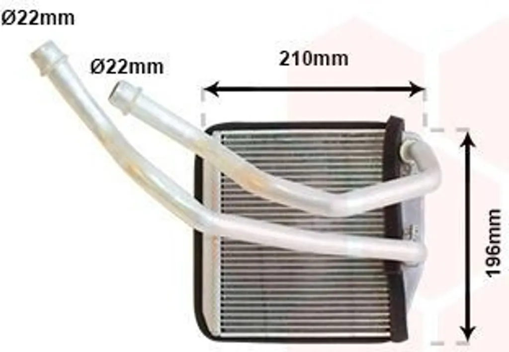 Radiateur de chauffage VAN WEZEL 17016701 pour Opel Combo X12