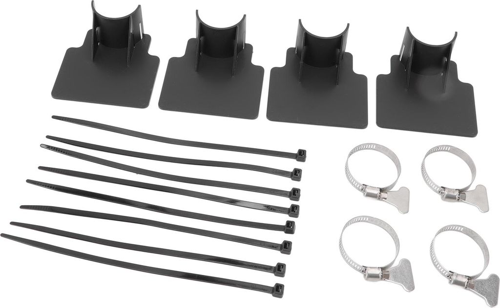 4 Sets Schwimmbad Rohrhalter verhindern Rohr rutschen Kabelbinder Edelstahl Schlauchklemme Schwimmbad Schlauchhalter schwarz