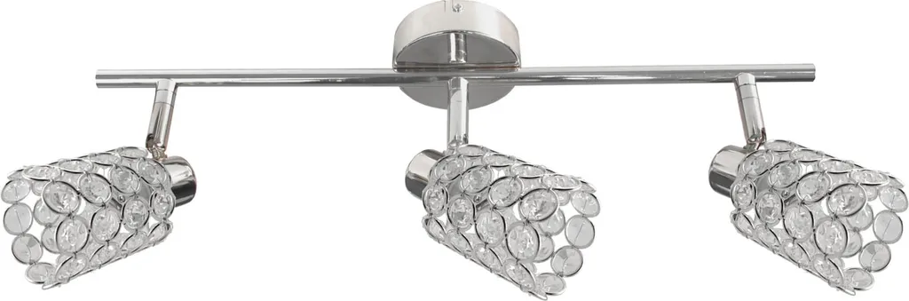 Luminaire de Plafond Design York en Verre et Chrome pour Salon Chic