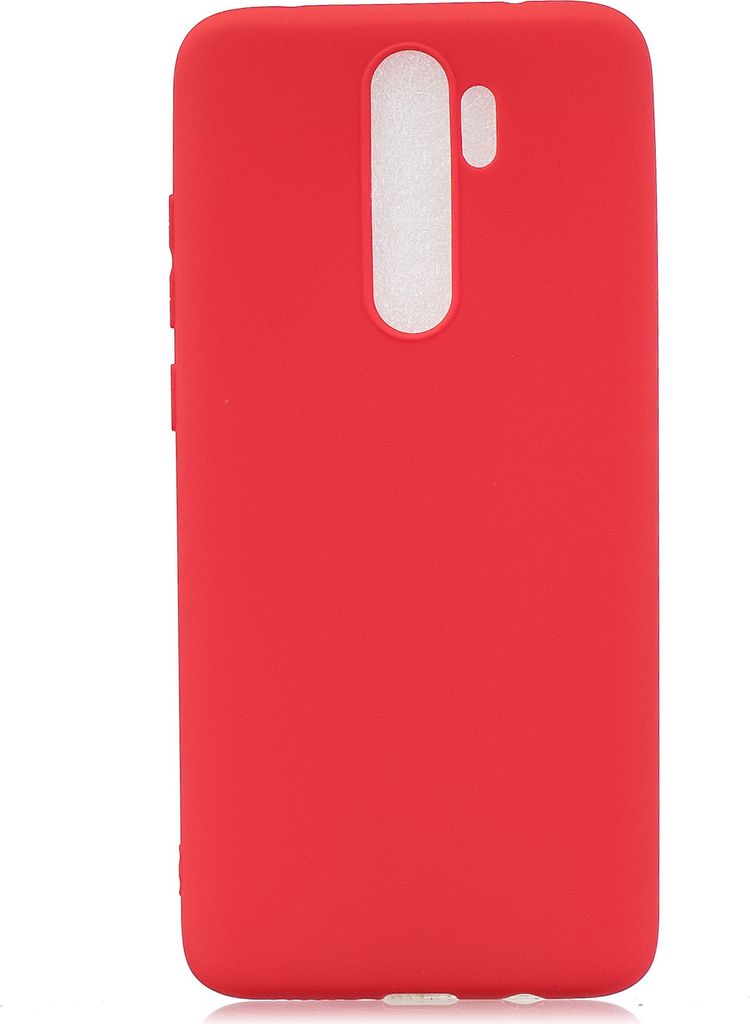 Für Redmi NOTE 8 Pro Soft Candy Farbe Frosted Surface Shockproof TPU Zurück Cover Handy Fallrot