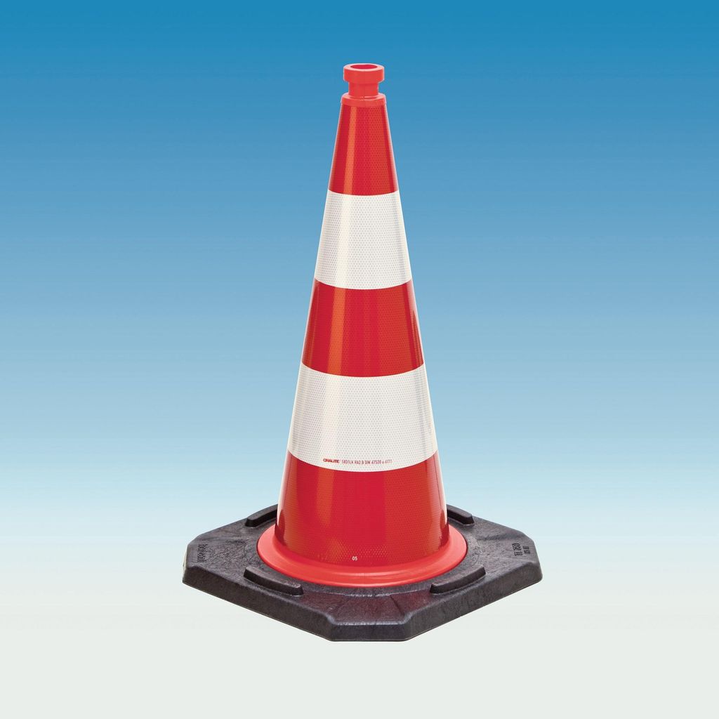 Leitkegel TL Gewicht 5,80kg Höhe 750mm 2 Streifen