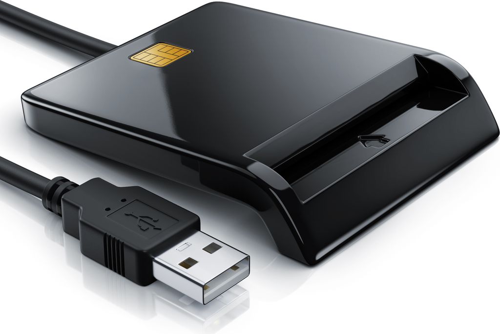 CSL HBCI-Chipkartenleser, USB Karten Leser HBCI fähig für eine schnelle Online-Identifizierung