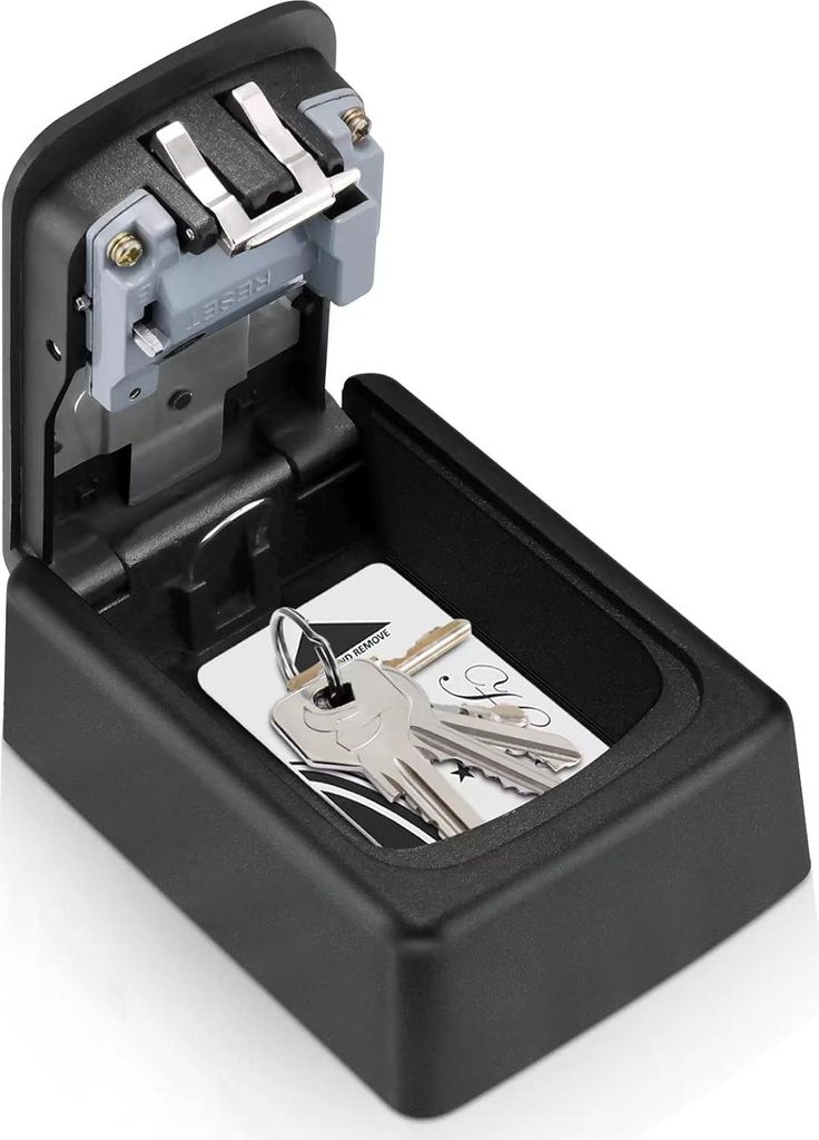 Wandmontierte Schlüsselkluis mit 4-stelligem Kombinationsschloss, Polizei genehmigt, wasserdicht, Schlüsselbox für Zuhause, Garage, Büro