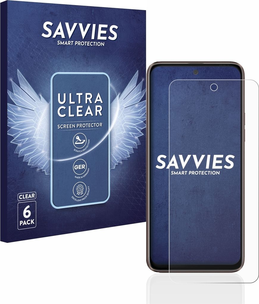 6x Für HTC U23 Pro Schutzfolie Savvies Displayschutz Display Schutz Folie Klar Transparent