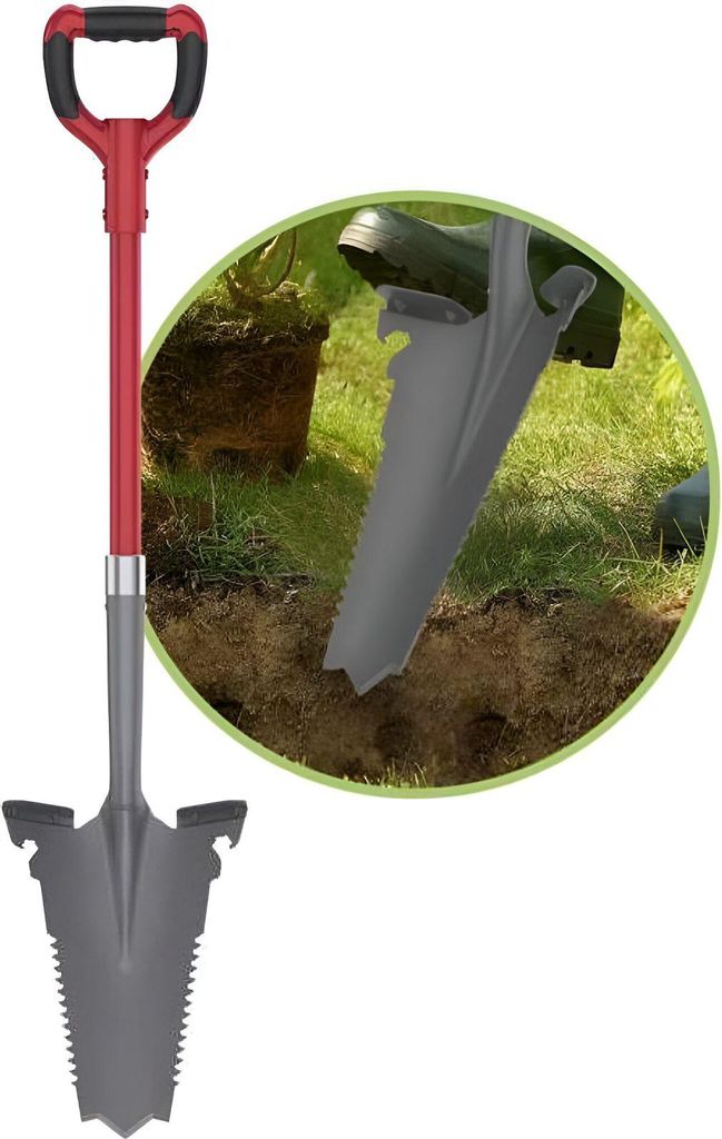 EASYmaxx Spaten- & Wurzelsäge - 114 cm - grau/rot Produktbild 