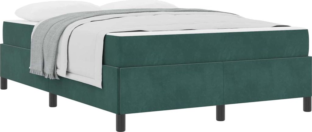 "2026 MODERNE"Bettrahmen Modernes/Doppelbett - Polsterbett Erwachsene/r /Kind - mit Matratze Dunkelgrün 140x190cm Stoff - Klassische Betten NeuMö...