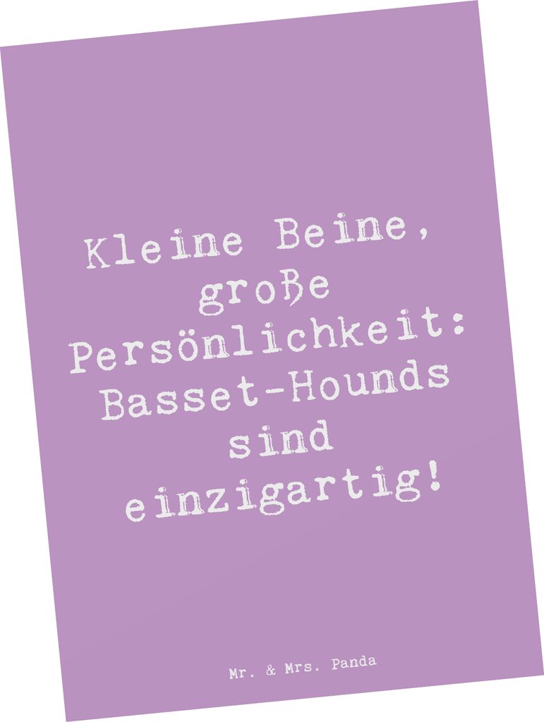 Mr. & Mrs. Panda bildkarte Spruch Basset Hound Produktbild 